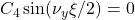 C_4 \sin(\nu_y \xi/2) = 0