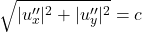 \sqrt{\vert u''_{x}\vert ^{2}+\vert u''_{y}\vert ^{2}}=c