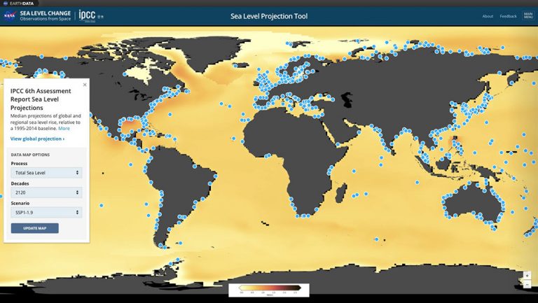 Innalzamento Dei Mari La NASA Pubblica Mappe Fino Al 2150 Passione   Mappa 768x433 