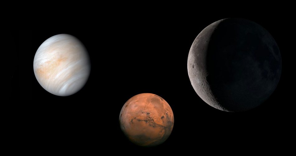 I pianeti allineati con la Luna - Spazio e Astronomia 